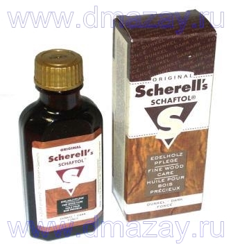 Средство (пропитка) на основе льняного масла по уходу за ружейной ложей и древесиной SCHAFTOL® Scherell  DARK (темное) 75 ml    